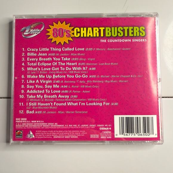 80’s Chart Busters CD – The Countdown Singers –Greatest Hits Covers of the 1980s - Picture 2 of 6